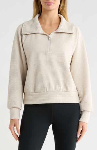 Ridge Raglan Sleeve Ottoman Half Zip Pullover