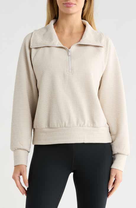 Ridge Raglan Sleeve Ottoman Half Zip Pullover