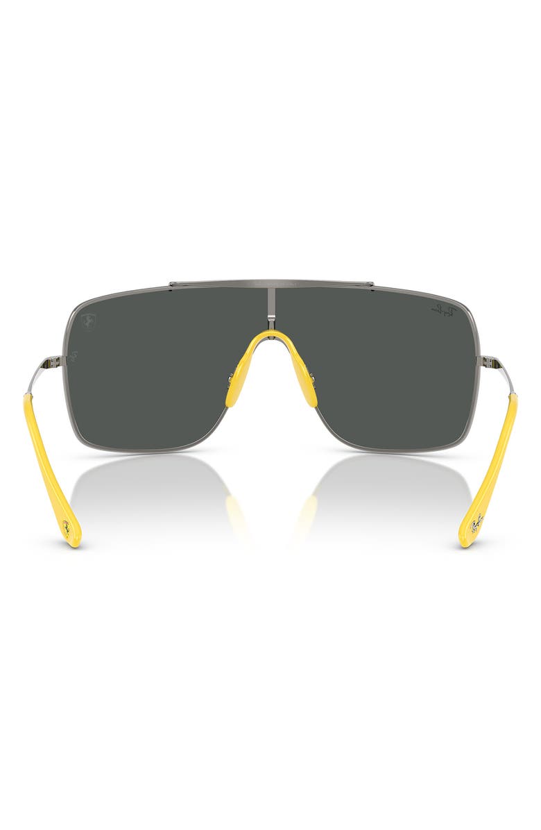 Ray-Ban 56mm Scuderia Ferrari Wrap Shield Sunglasses, Alternate, color, Gunmetal