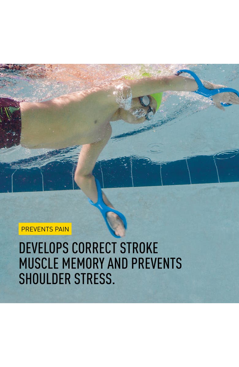 FINIS Forearm Fulcrum Swim Trainer Promotes Early Vertical Forearm Position Improves Stroke Technique, Alternate, color, Blue