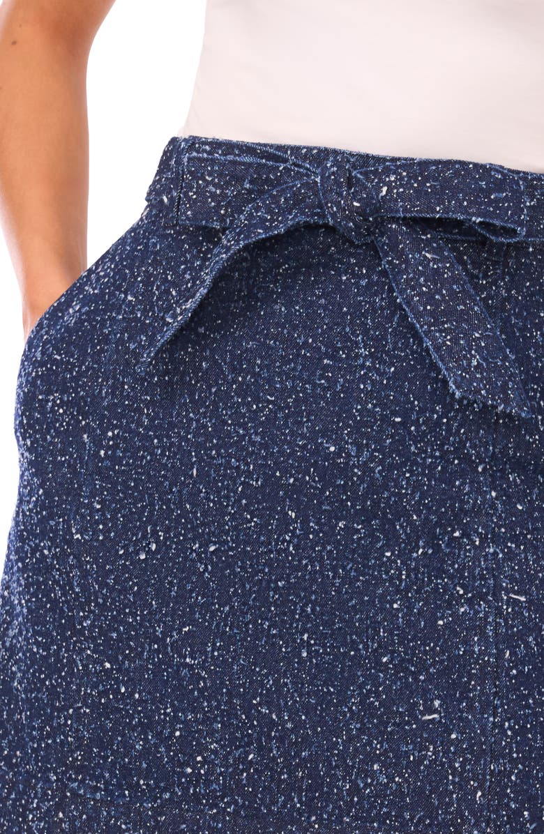 CeCe Stiched Down Pleated Cotton Miniskirt, Alternate, color, Classic Navy