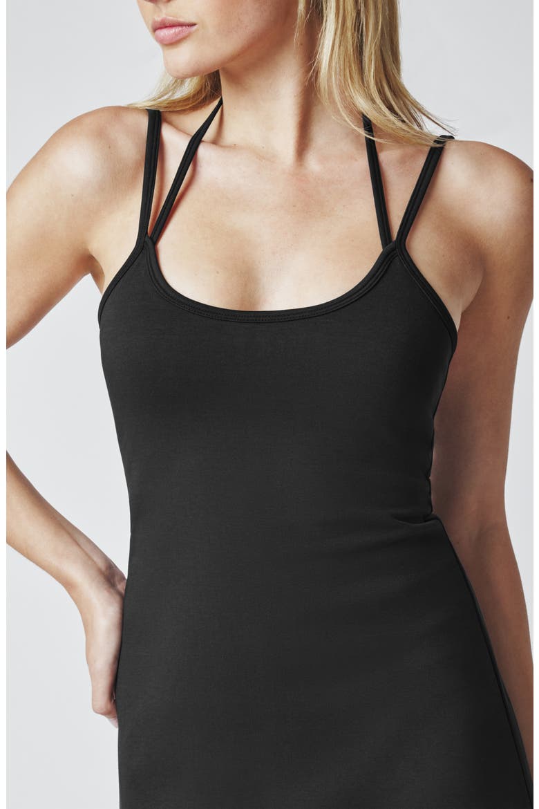 Scuba Minidress, Alternate, color, BLACK