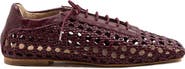 Andrea Gomez Antonia Woven Leather Flat