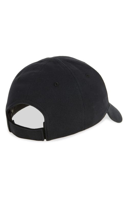 Balenciaga Nano Logo Embroidered Baseball Cap In Black