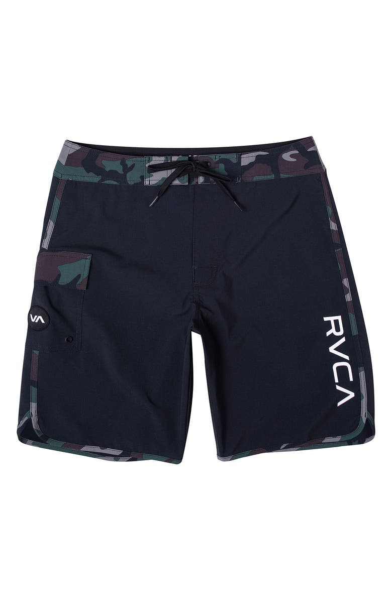 RVCA 'Eastern' Scalloped Hem Board Shorts, Main, color, 