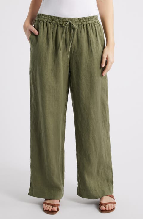 Women's Green Wide-Leg Pants | Nordstrom