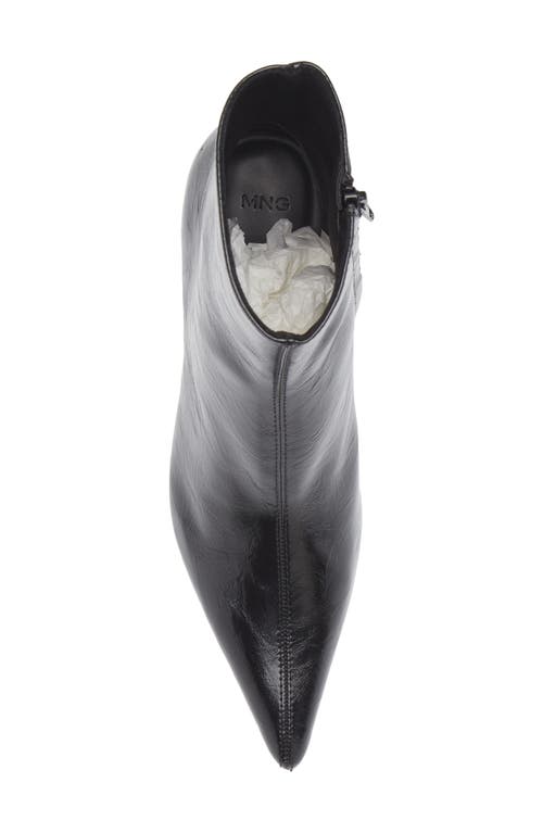 Mango Valle Pointed Toe Bootie In Black