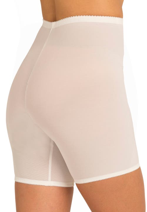 Secret Solutions High-waist Power Mesh Long Leg Shaper In Neutral