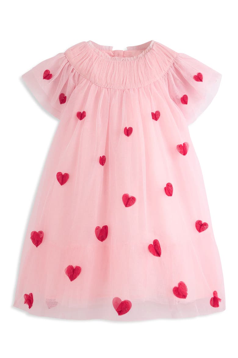 Kids' Embroidered Tulle Dress, Main, color, CHALK PINK HEARTS