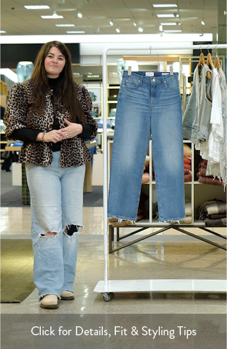 Le Jane Fray Hem Ankle Wide Leg Jeans, sales video thumbnail