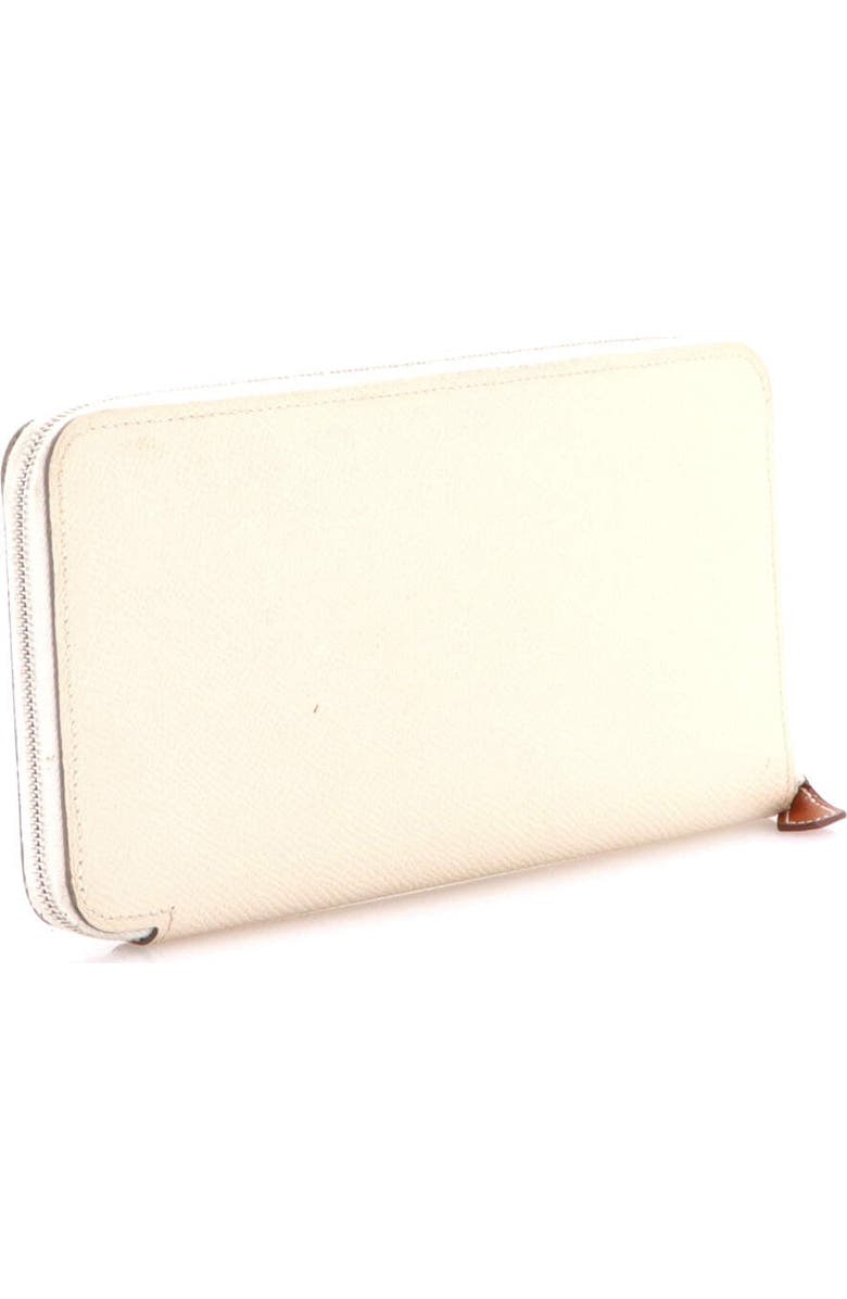 Pre-Owned Hermes Azap Zip Around Wallet Silk'in Epsom Long, Alternate, color, Craie
