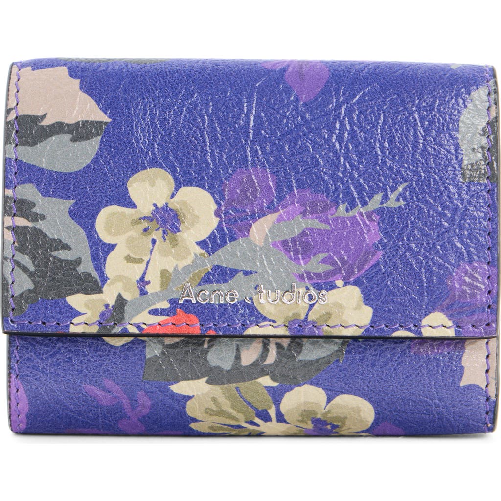 Acne Studios Flower Print Leather Trifold Wallet