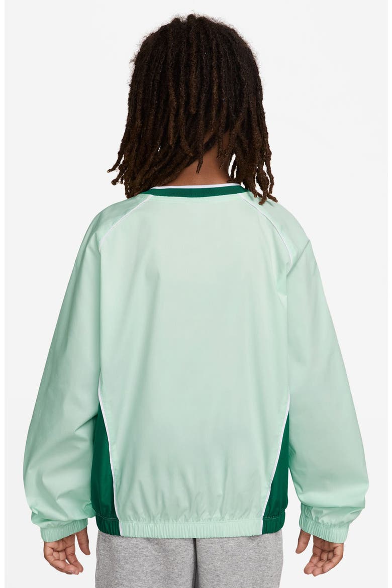 Kids' Oversize Raglan Sleeve Cotton Blend Sweatshirt, Alternate, color, BARELY GREEN/ MALACHITE