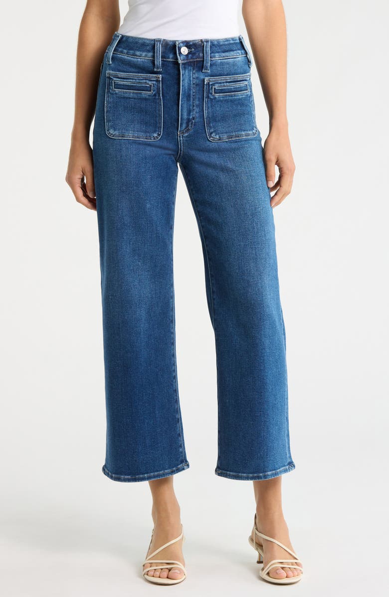 PAIGE Anessa Pocket Wide Leg Jeans, Main, color, Crosswind