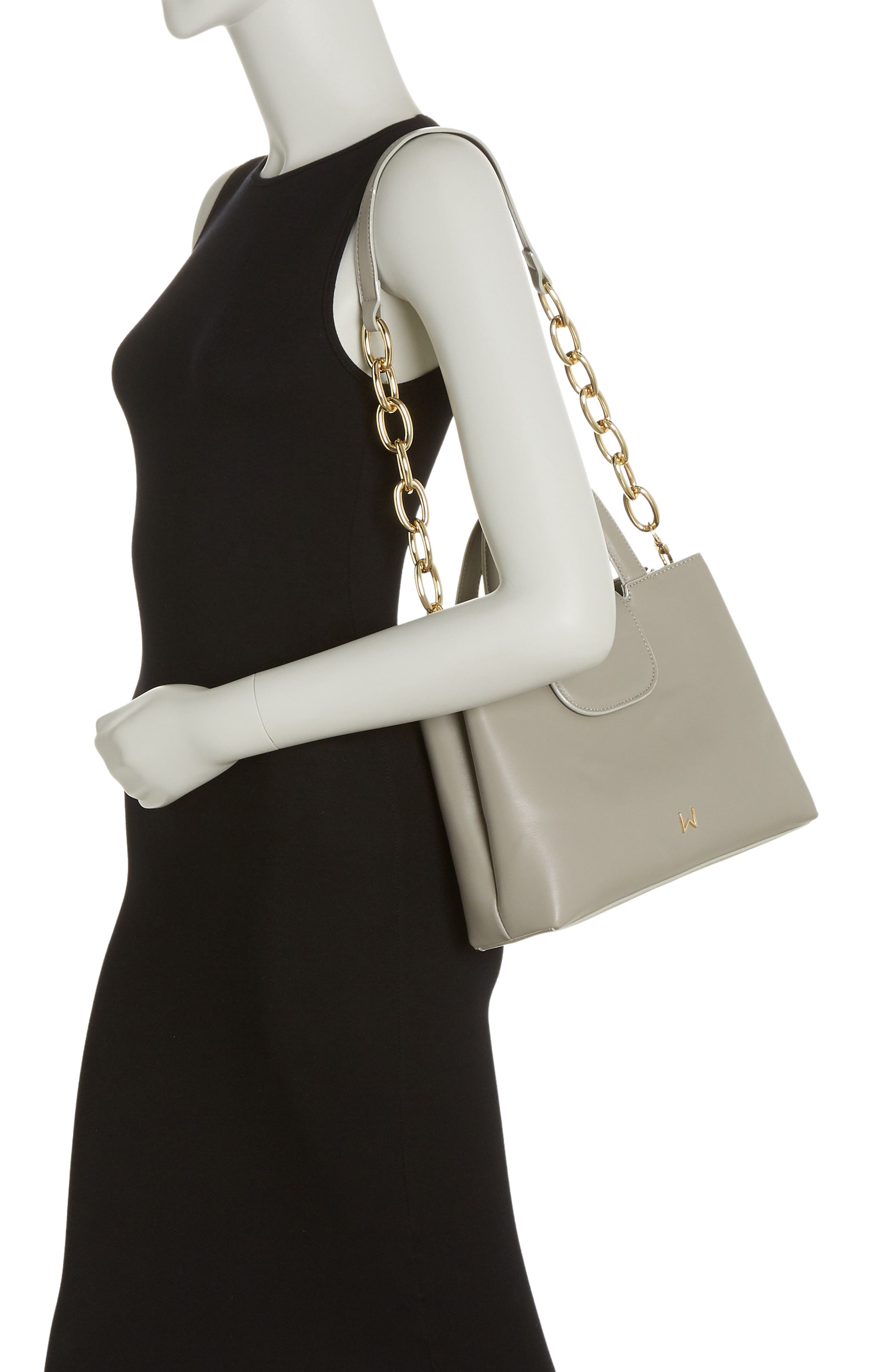 HOUSE OF WANT Snack Top Handle Vegan Leather Satchel, Alternate, color, 