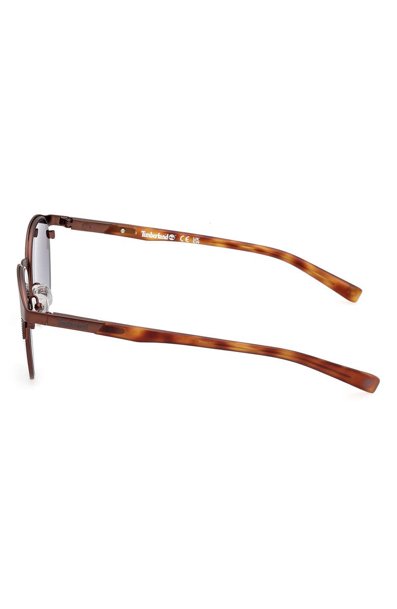 Timberland 53mm Polarized Round Sunglasses, Alternate, color,