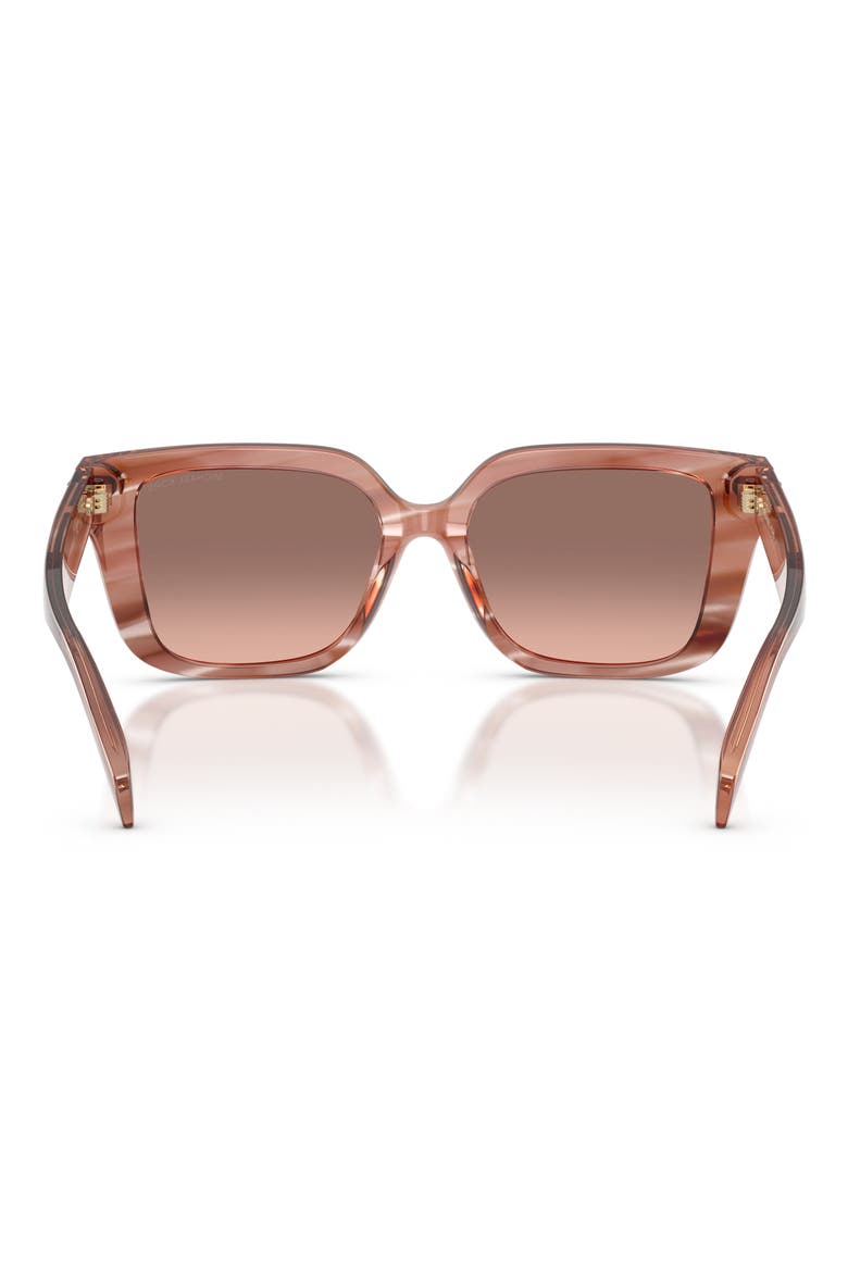 Santo Domingo 54mm Square Sunglasses, Alternate, color, PINK HORN / BROWN PINK