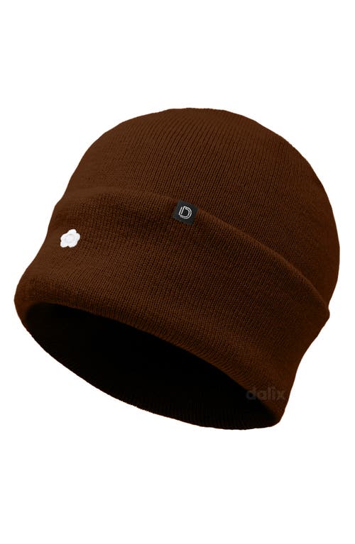 Dalix Lil Flower Beanie Cap In Brown
