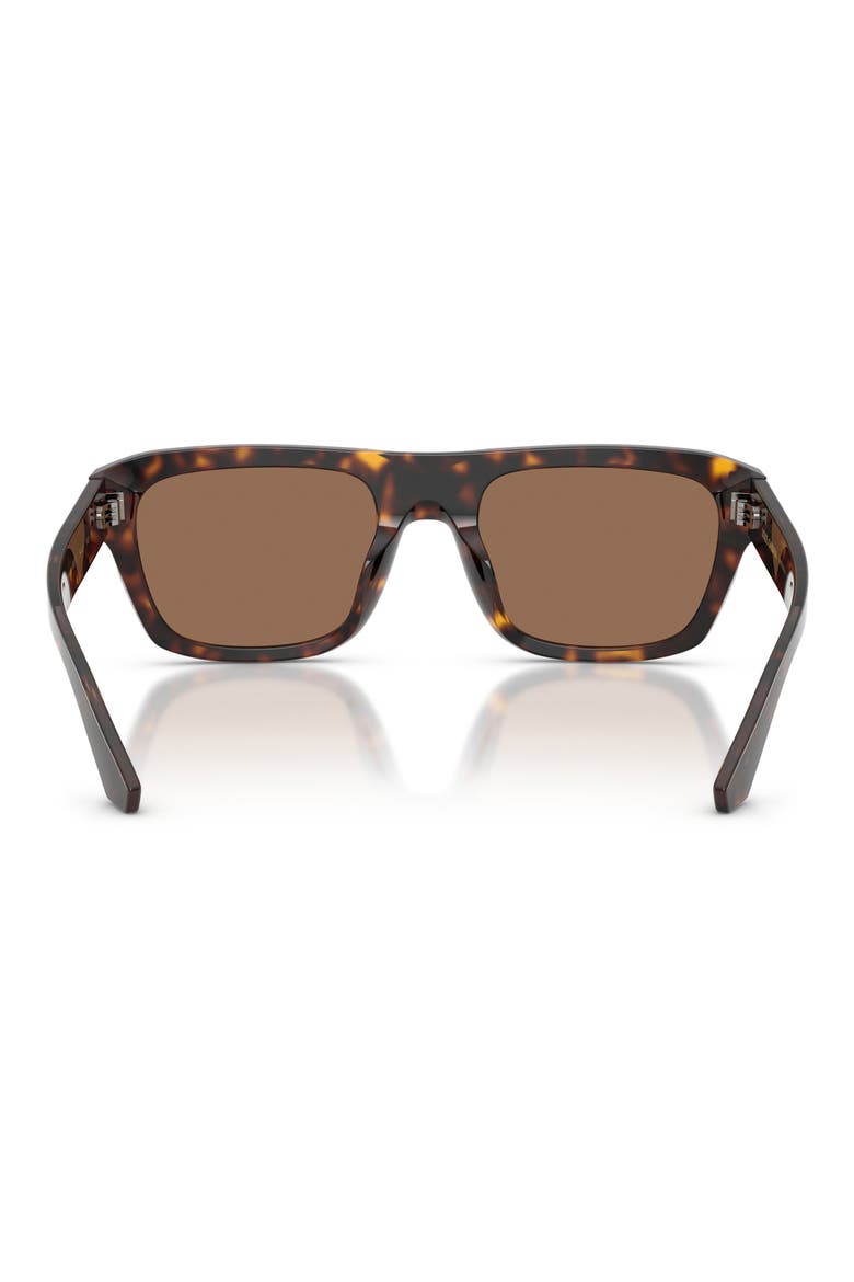 54mm Rectangular Sunglasses, Alternate, color, HAVANA / DARK BROWN