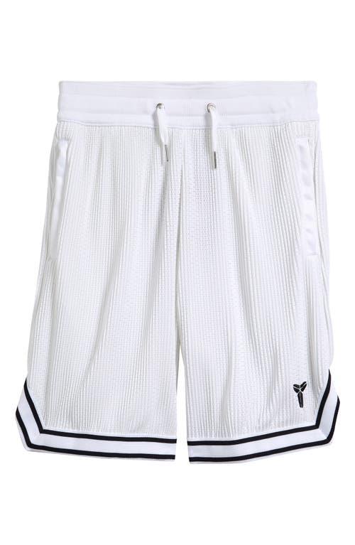 Nike Kids' Kobe Bryant Pleated Mesh Basketball Short In White