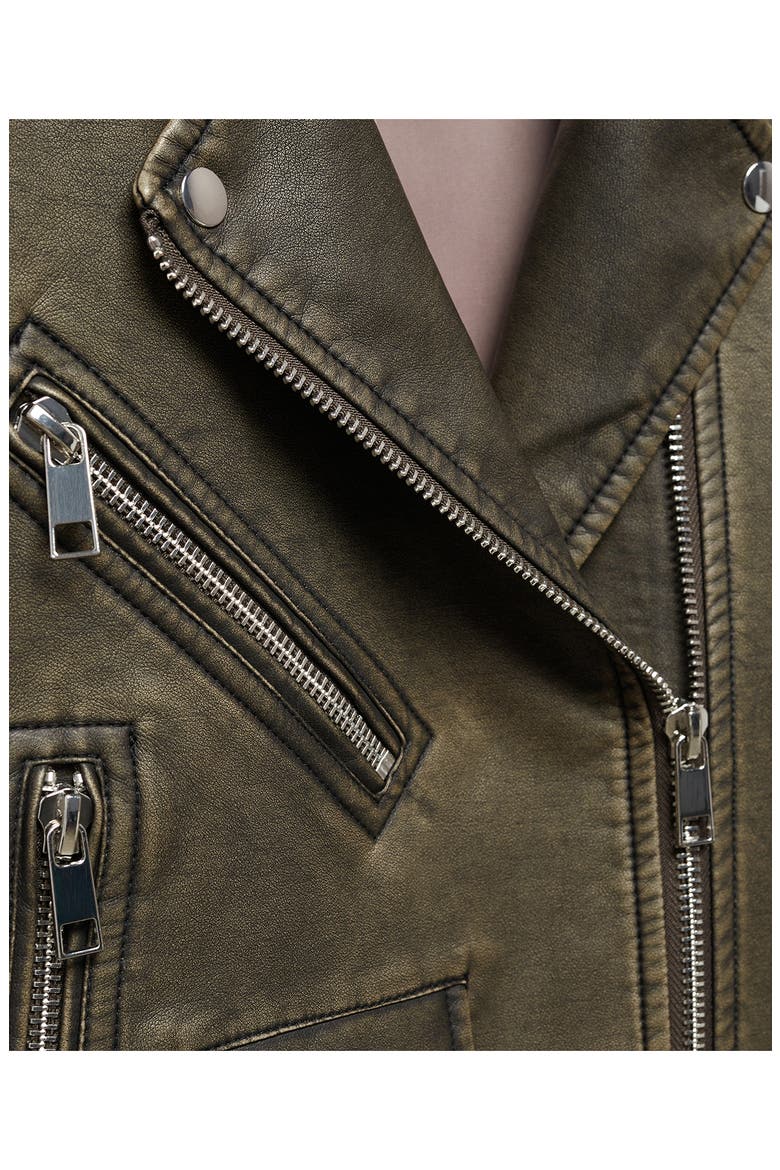 Faux Leather Moto Jacket, Alternate, color, GREY