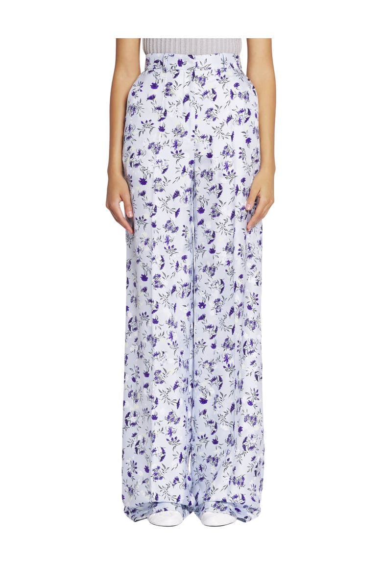 Lanvin Printed Wide Leg Silk Pants, Alternate, color, 