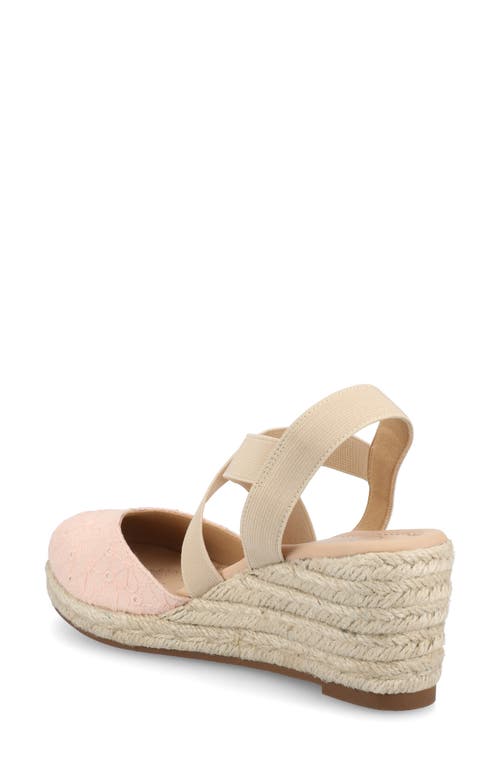 Shop Journee Collection Ashlee Espadrille Wedge Pump In Pink