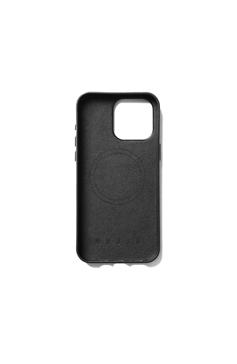 MUJJO Full Leather Wallet Case for iPhone 15 Pro Max, Alternate, color, Black