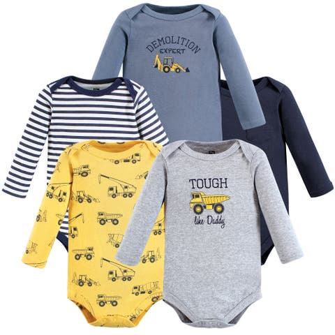 Soft Cotton Long-Sleeve Infant Bodysuit Bundle (5-Count) (Baby)