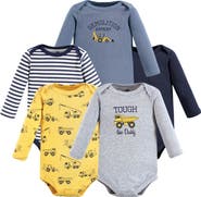 Hudson Baby Soft Cotton Long-Sleeve Infant Bodysuit Bundle