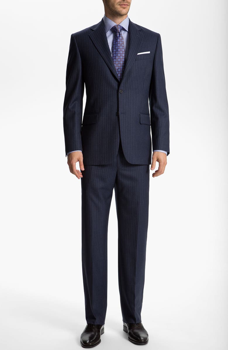 Joseph Abboud 'Signature Silver' Stripe Suit, Alternate, color, 