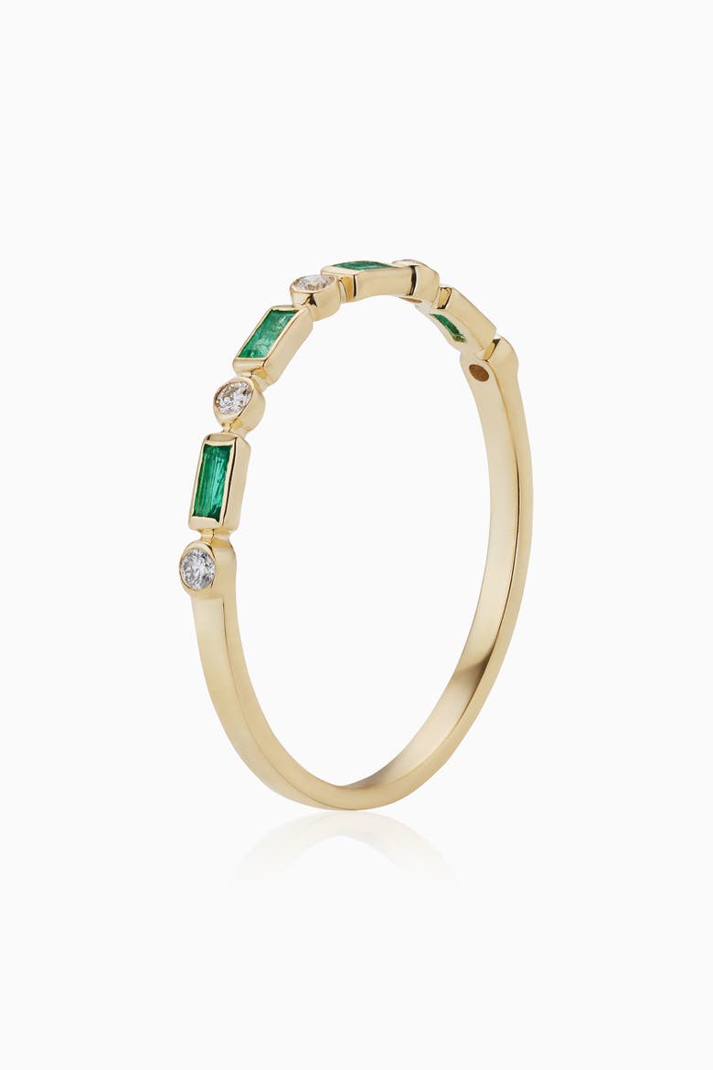 14K Gold Crown Jewels Diamond Ring, Alternate, color, Gold/Green