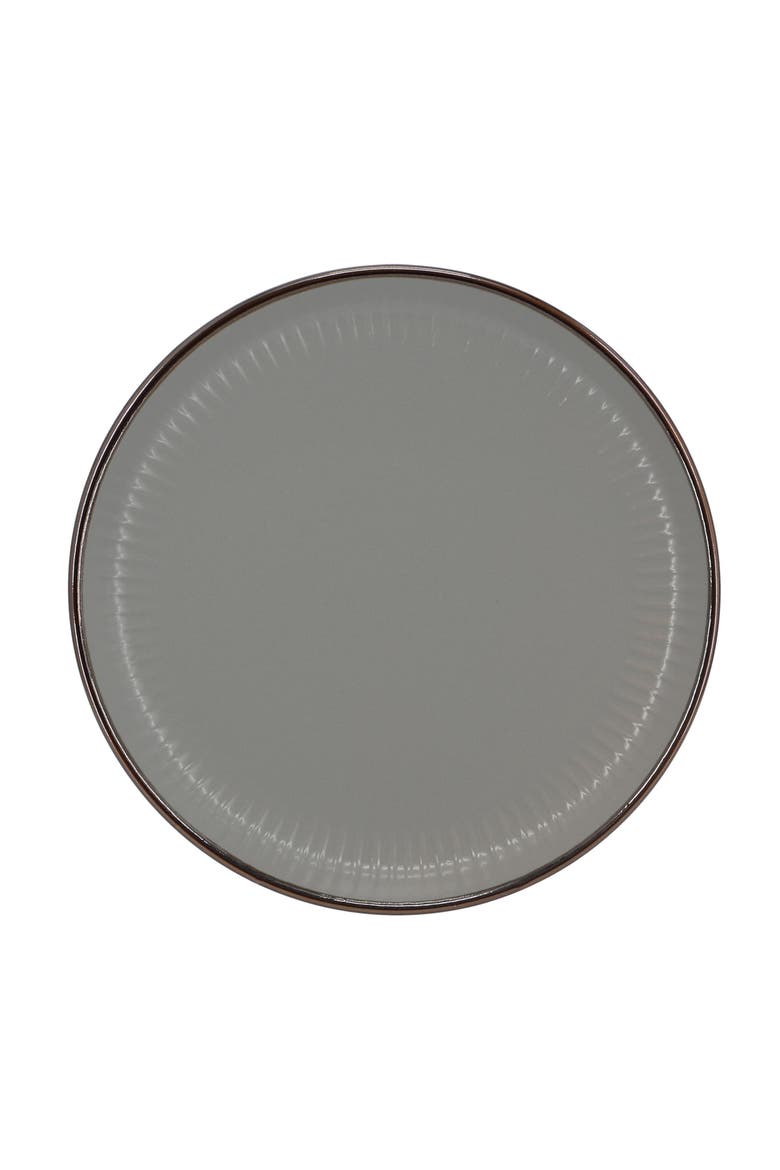 Leo 16 Piece Stoneware Dinnerware Set, Alternate, color, Dark Gray