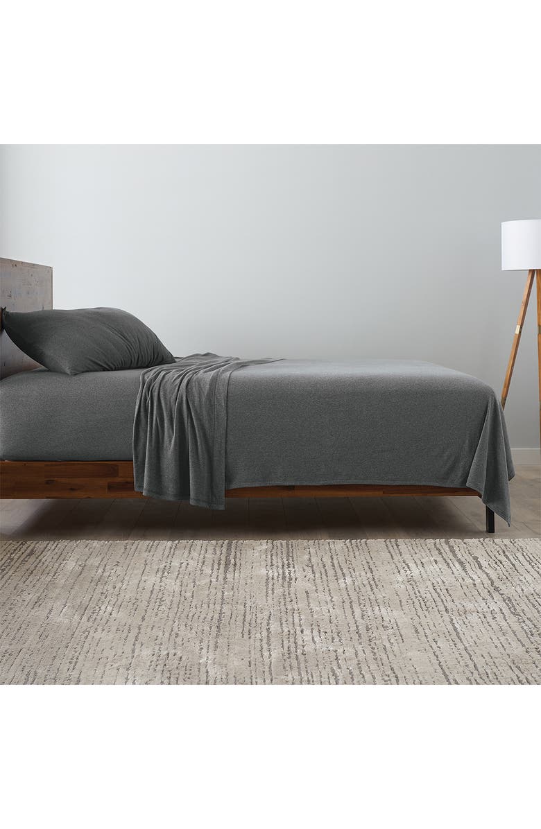 ELLA JAYNE HOME Blue Heather Jersey Knit 3-Piece Twin Sheet Set, Alternate, color, Grey