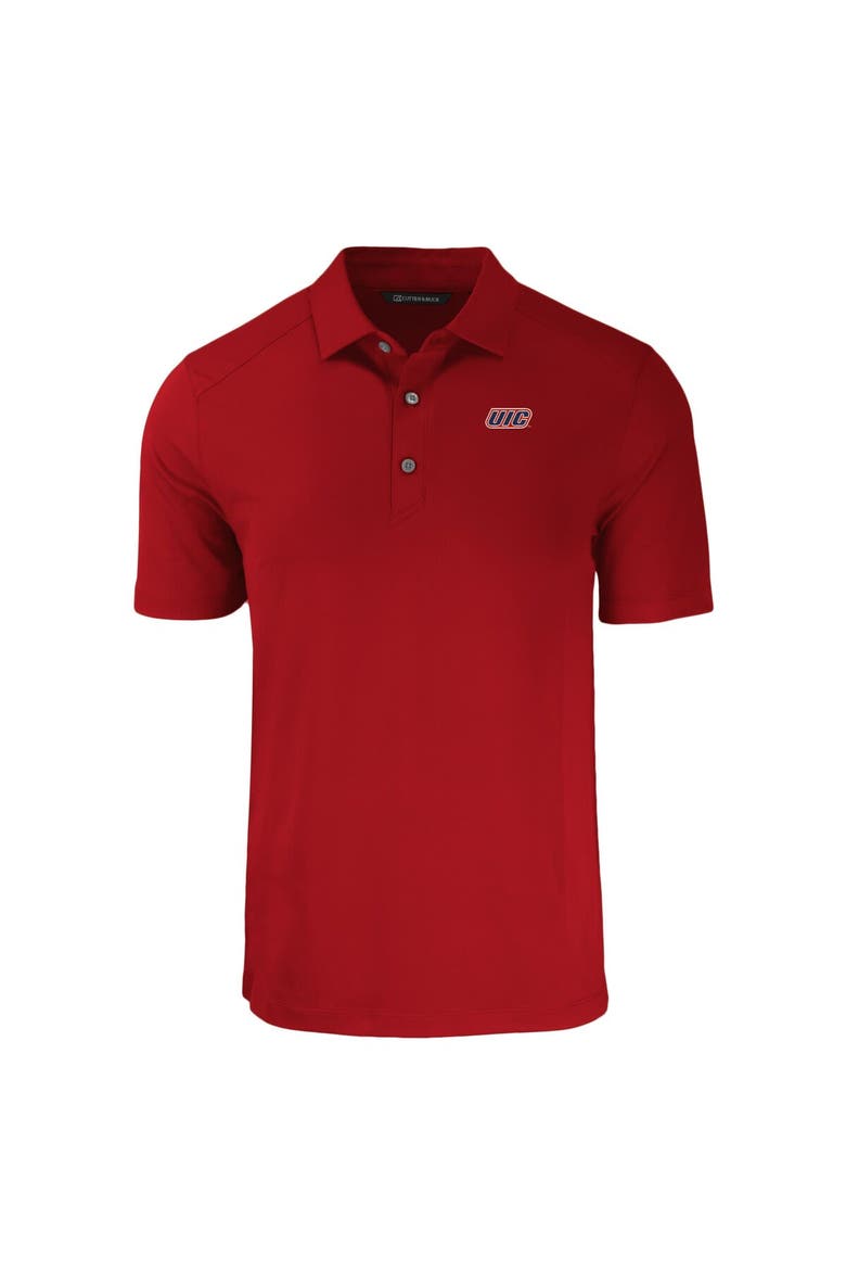 Men's Cutter & Buck Red UIC Flames Big & Tall Forge Eco Stretch Recycled Polo, Alternate, color, Red