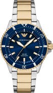 Emporio Armani World Explorer Solar Two-Tone Bracelet Watch, 42mm