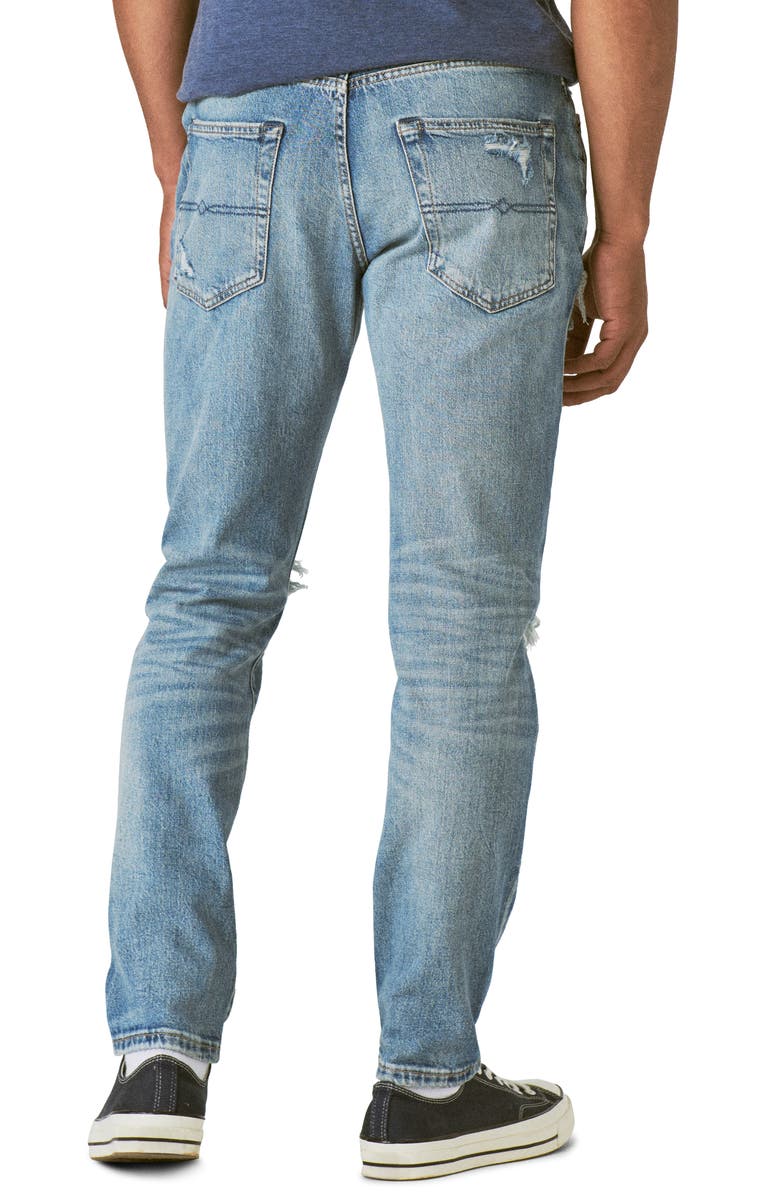 Lucky Brand 411 Athletic Ripped Tapered Leg Jeans, Alternate, color, 