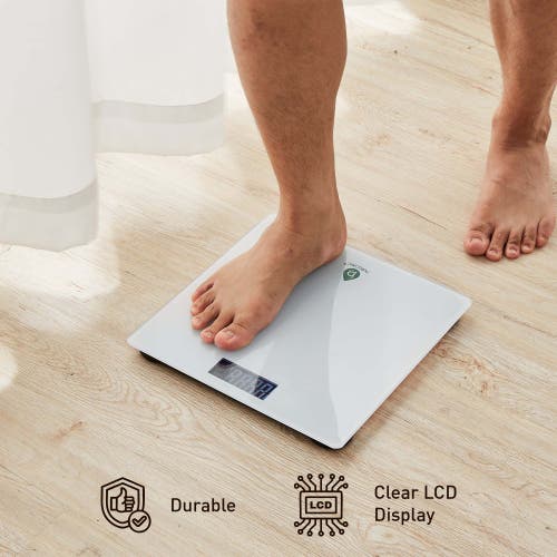 Pursonic Bathroom Essential Set Luxury Towel Warmer Bucket, Digital Scale, And Ecological Bath Body In White