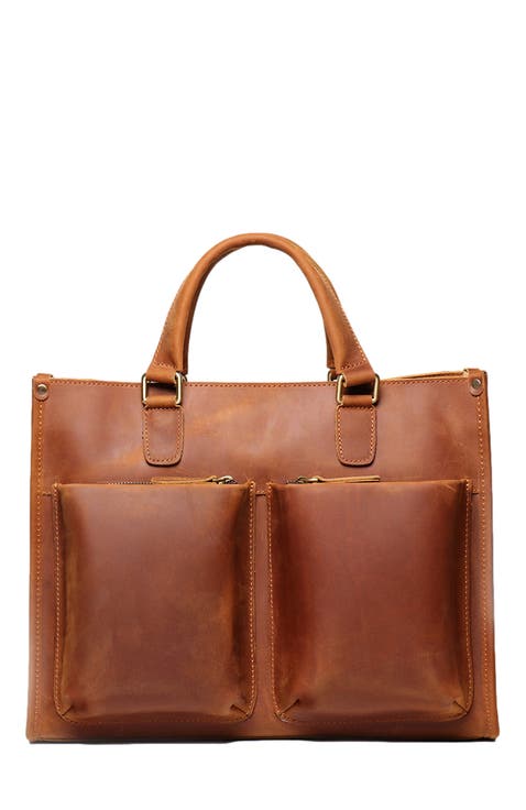The Dagmar Leather Briefcase | Vintage Leather Messenger Bag