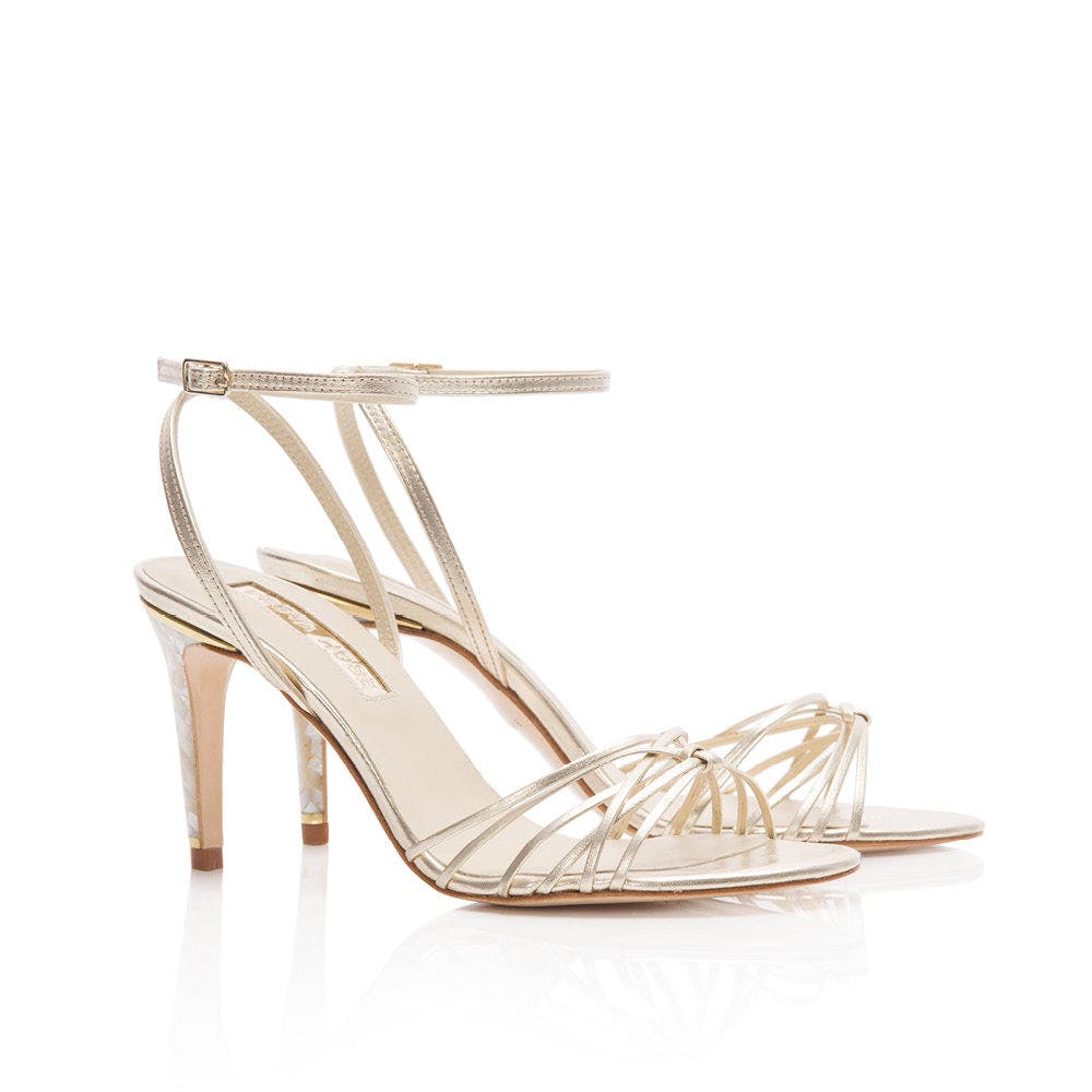 Bella Strappy Gold Sandal, Alternate, color, Champagne