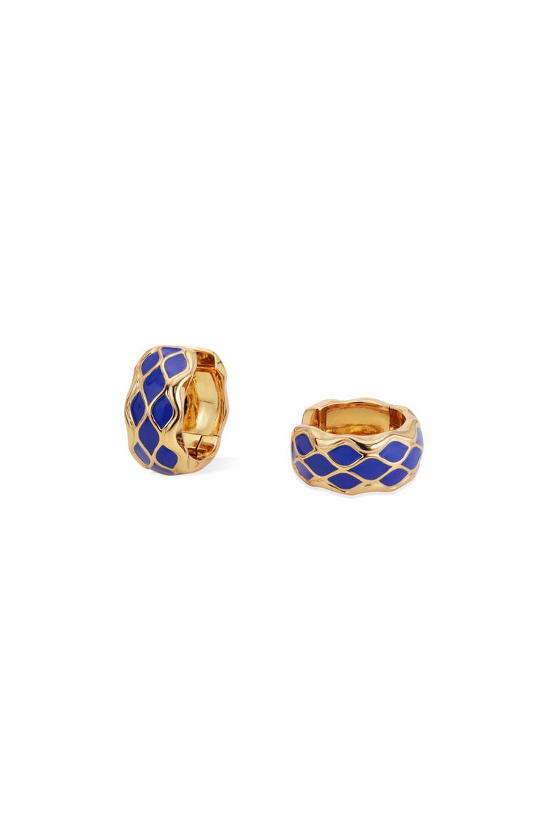 Nirah Hoop Earrings, Main, color, Gold&Blue
