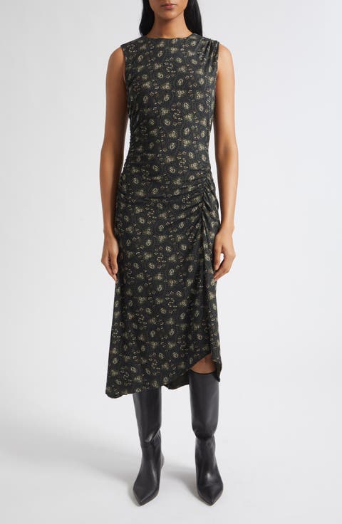 Theodora Ruched Midi Dress