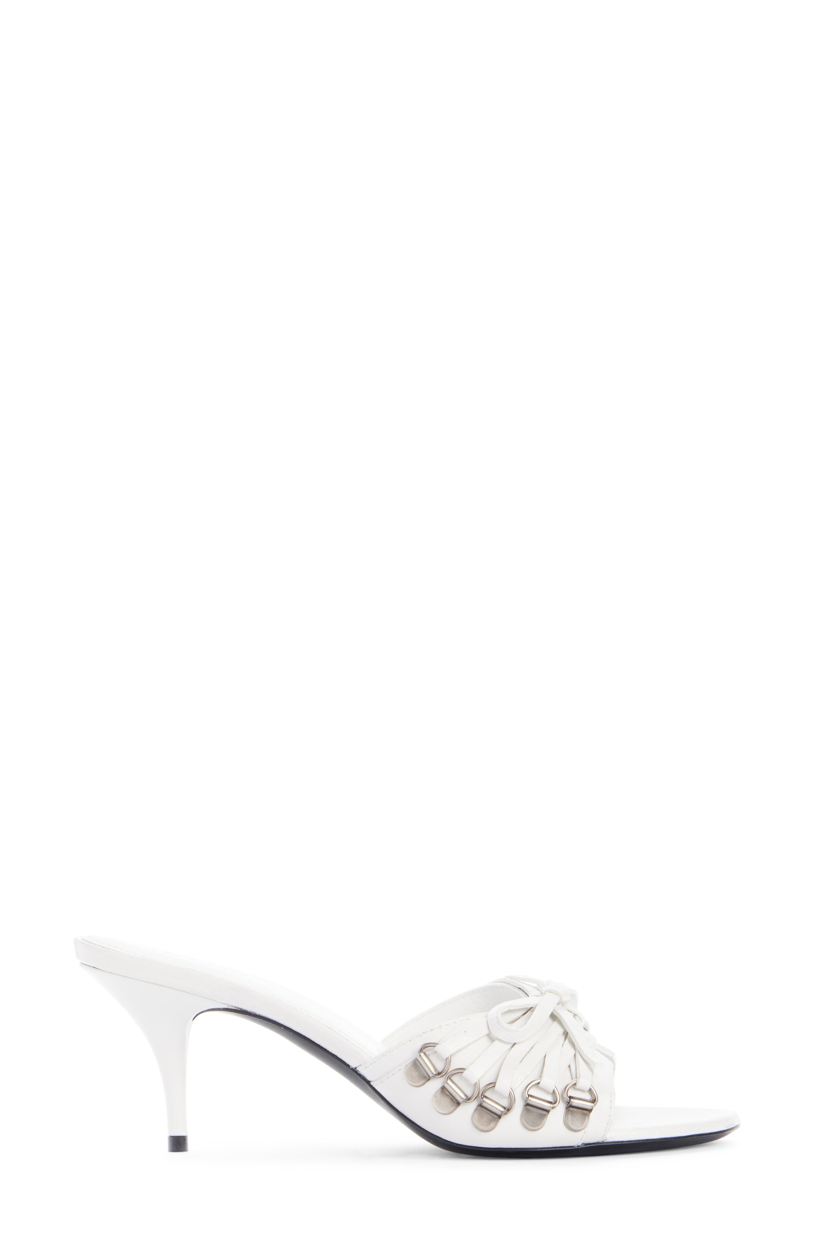 Balenciaga Cagole Slide Sandal, Alternate, color, Optic White