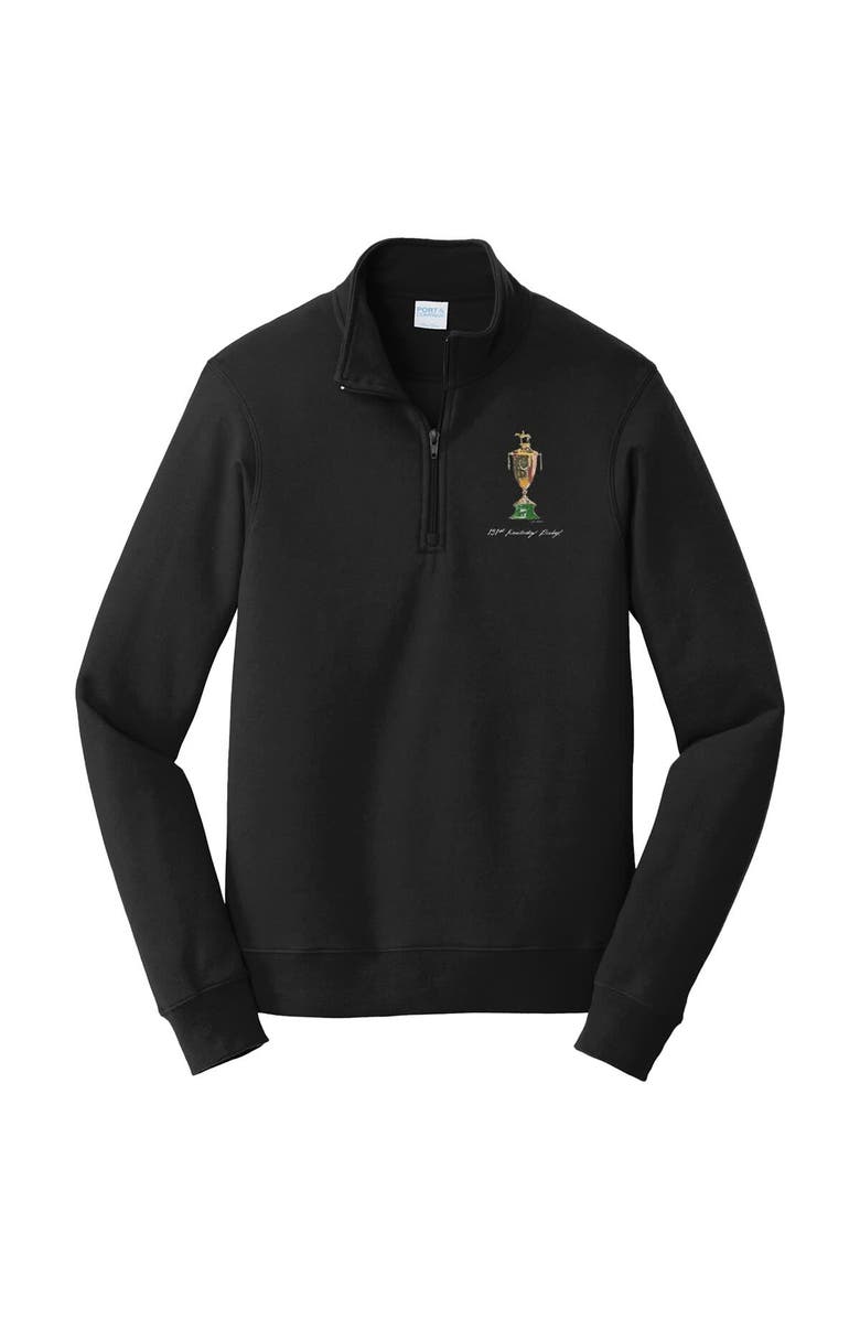 DYEHARD SUPPLY Unisex Black 151st Kentucky Derby Golden Trophy Quarter-Zip Jacket, Alternate, color,