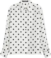 Dolce&Gabbana Polka Dot Silk Button-Up Shirt