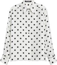 Dolce&Gabbana Polka Dot Silk Button-Up Shirt