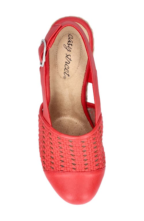 EASY STREET EASY STREET TAFFY SLINGBACK ESPADRILLE WEDGE SANDAL