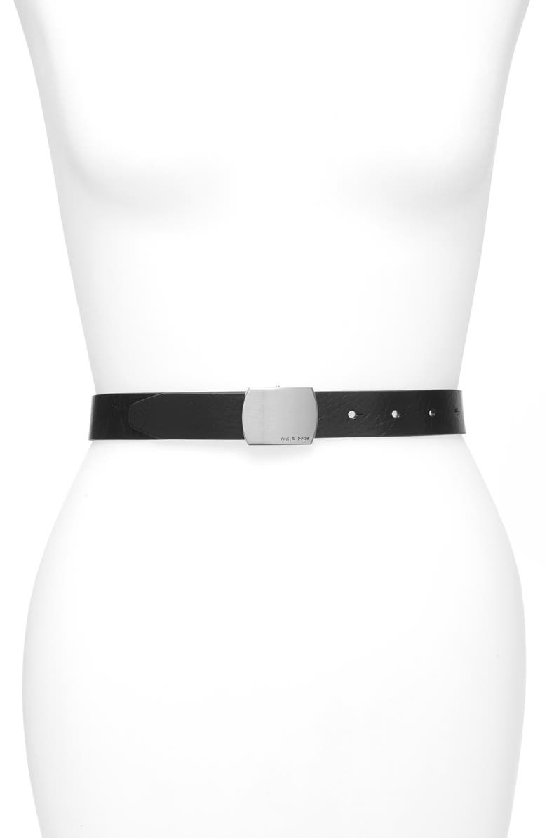 rag & bone Fling Reversible Leather Belt, Main, color, 