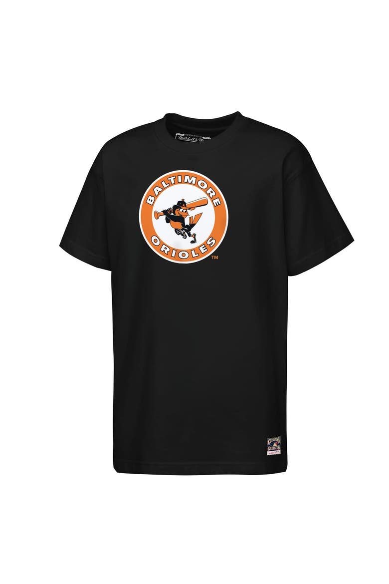 Youth Mitchell & Ness  Black Baltimore Orioles Cooperstown Concession T-Shirt, Alternate, color, Black