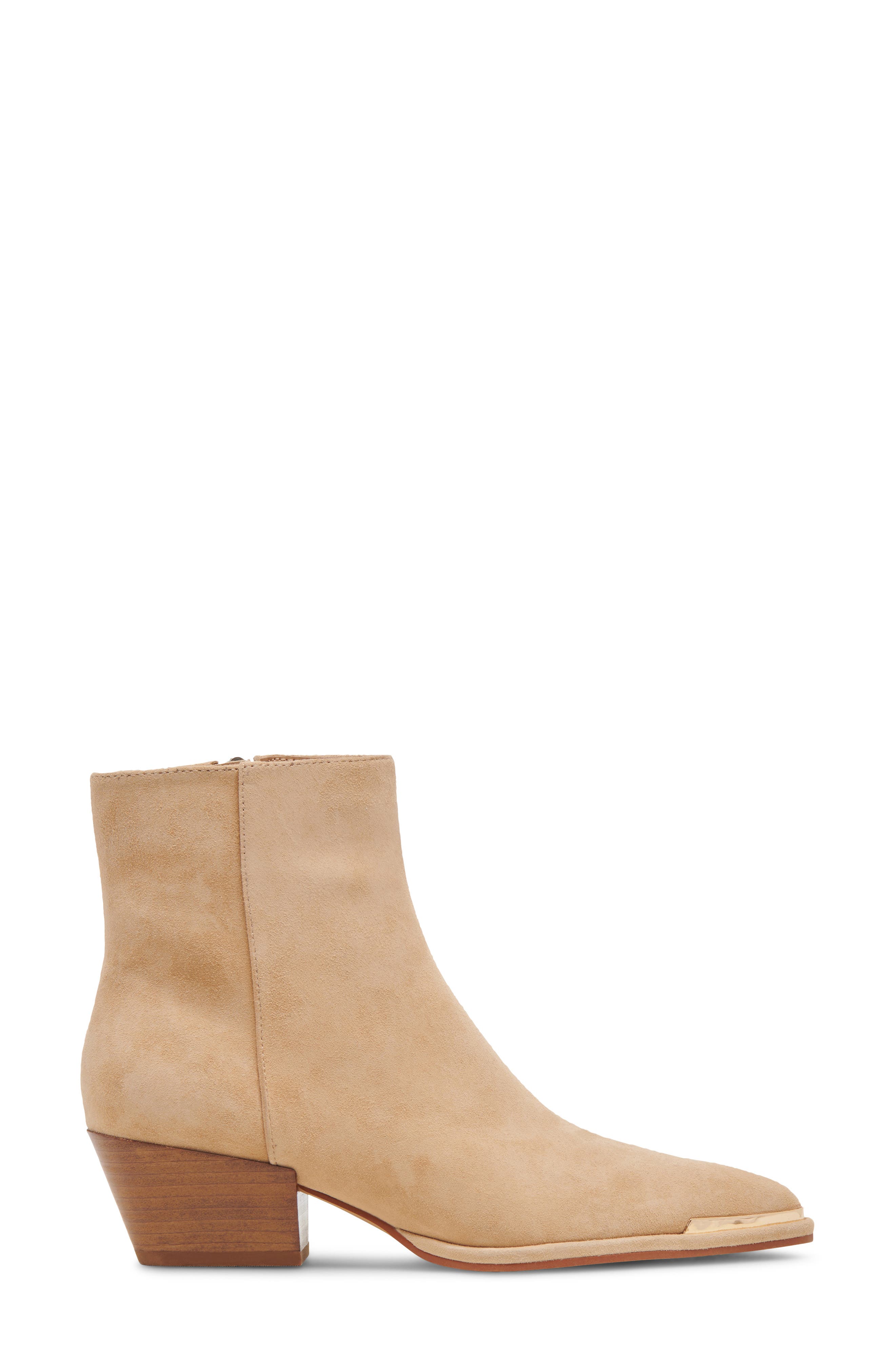 Dolce Vita Nonah Pointed Toe Bootie, Alternate, color, Tan Suede